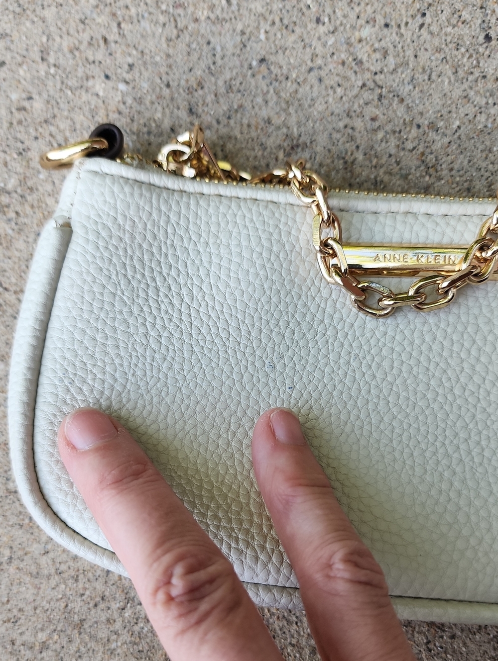 Anne Klein Pebbled Mini Shoulder Bag with Gold Chain - Picture 13 of 16
